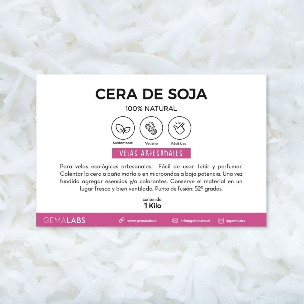 NUEVO! Cera de Soya para Velas 1 Kilo