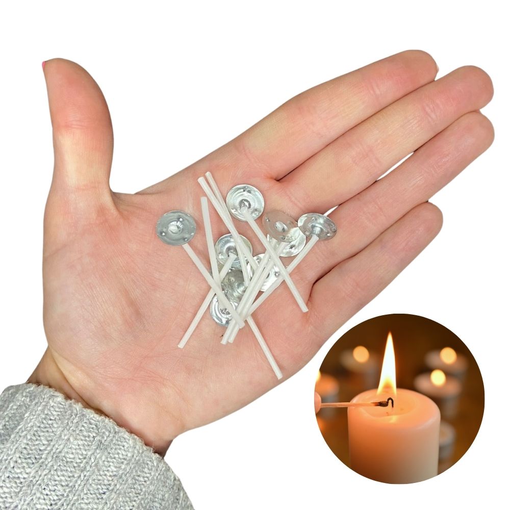 Mechas para Velas con Soporte de Aluminio (10 uds)