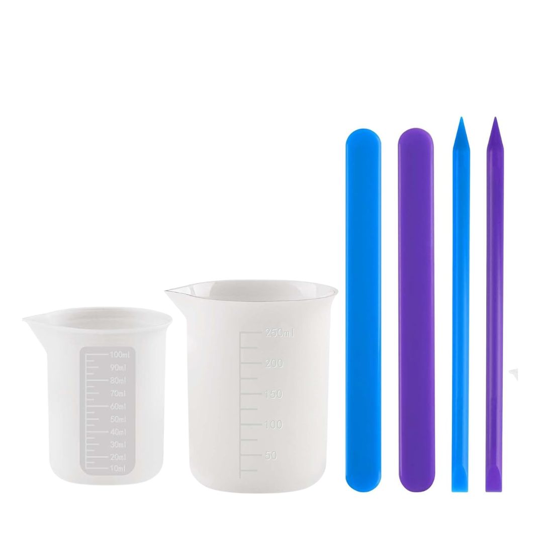 Set Mezclador Reutilizable de Silicona Para Resina