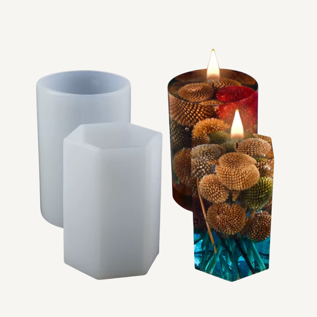 Set Molde Velas Clásicas 2 unidades