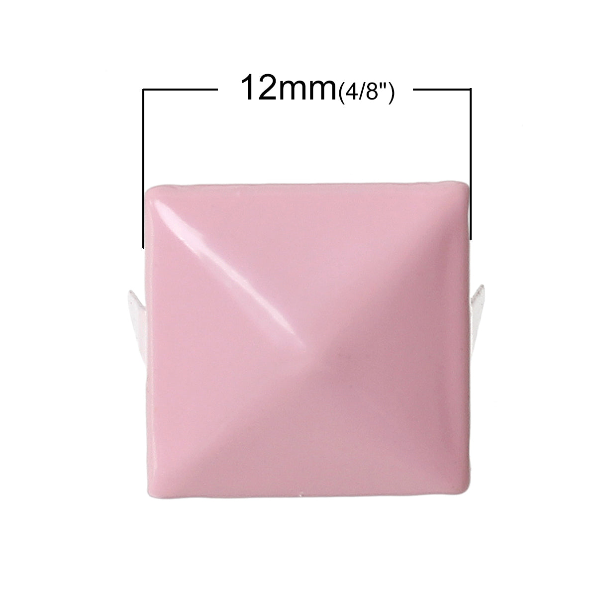 Tachas metálicas rosadas 50 unidades