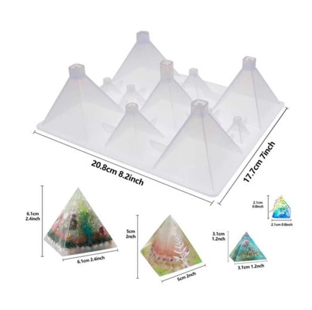 Molde Piramides para Orgones  - 11 piezas