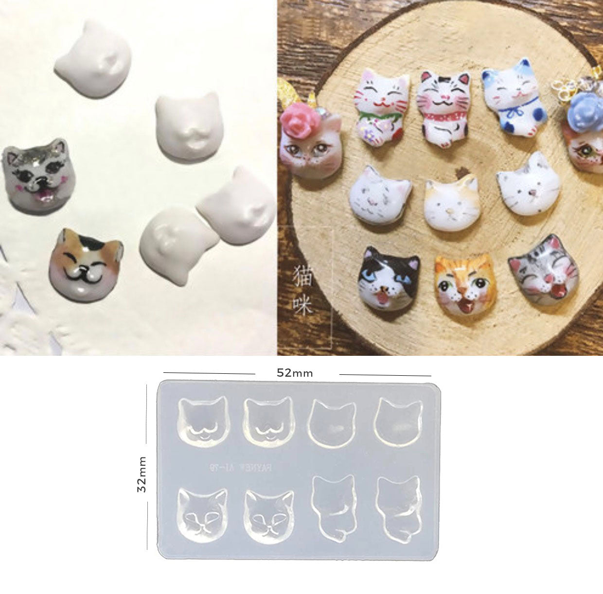 Molde de gatitos mini