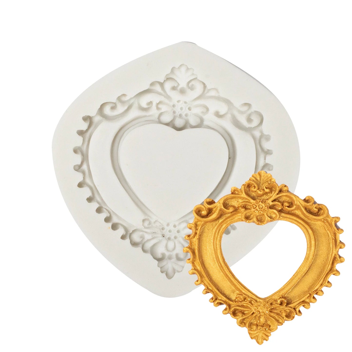 Molde Marco de Corazón Victoriano