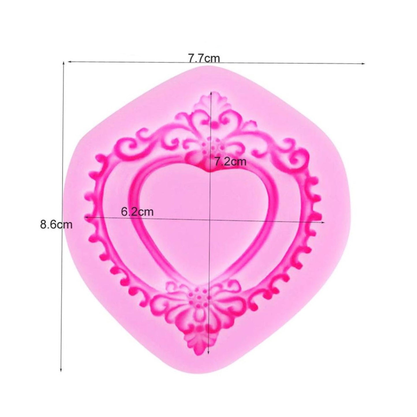 Molde Marco de Corazón Victoriano