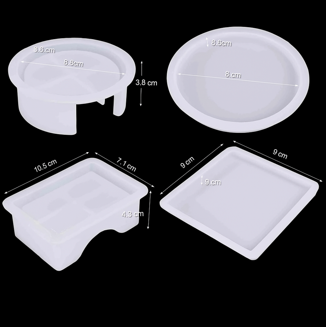 Set Moldes para Posavasos Redondos y Cuadrados