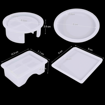 Set Moldes para Posavasos Redondos y Cuadrados