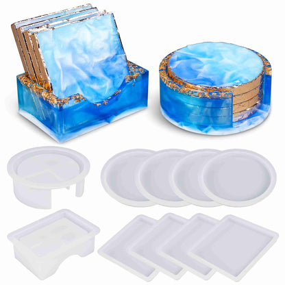 Set Moldes para Posavasos Redondos y Cuadrados