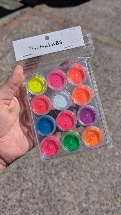 Set Pigmentos Fluorescentes 12 uds