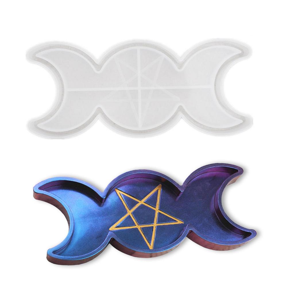 Molde Pentagrama con Luna para velas / Joyero