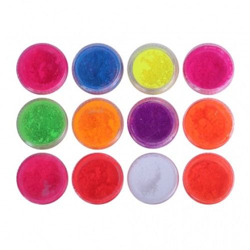Set Pigmentos Fluorescentes 12 uds